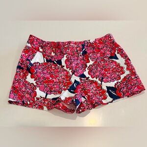 Vineyard Vines hydrangea floral shorts  pink and white printed pattern size 0